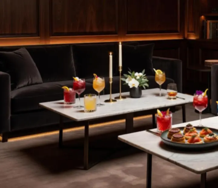 VIP lounge és privát szalon céges vendégek számára, luxus belsőépítészettel.